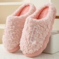 thumbnail image 4 of Zapatillas de algodón de otoño e invierno para parejas de celebridades de Internet para hombres, uso en interiores y domésticos, zapatos de confinamiento cálidos y gruesos, zapatillas peludas para muj, 4 of 5