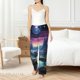 thumbnail image 4 of Balery Fantasy Landscape Starry Night Pantalones de pijama para mujer, pijamas ultraligeros, pantalones de estar por casa-Medium, 4 of 6