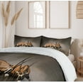 thumbnail image 6 of Ambesonne Wildlife Duvet Cover Set, Savage Savannah Animal, 2-Calking, Brown and Tan, 6 of 7