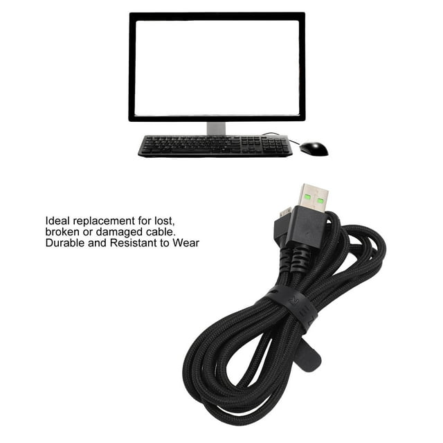 <p>Mouse Cord, Plug And Play Micro USB Light Portable USB Mouse Charging Cable High Speed For Repair</p>