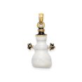 thumbnail image 3 of 14K Yellow Gold Snowman Charm Pendant Necklace with Chain, 3 of 4