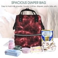 thumbnail image 5 of Pofeuu Red Line Print Diaper Bag Backpack, Multifunction Travel Pack Maternity Baby Changing Bags, Large Capacity, Waterproof, 5 of 6