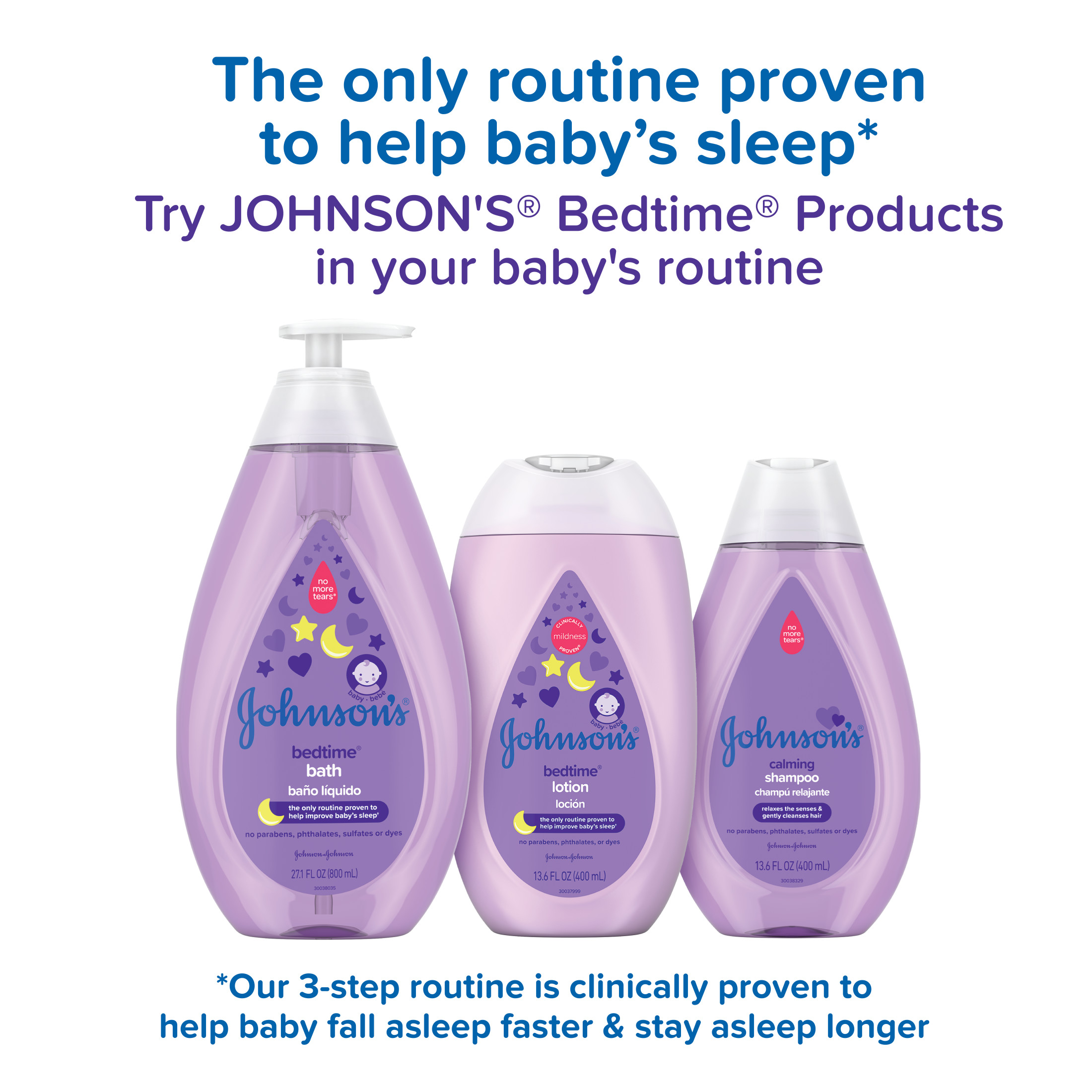 Johnson's Sleepy Time Relaxing Baby Gift Set with Baby Lotion, Wash and Shampoo, 4 full size items - image 5 of 11