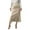 Beige, variant on RUTAYY High Waist Split Satin Pleated Solid Color Bodycon Skirt For Women Flowy Swing Skirts