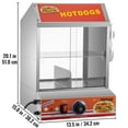 BENTISM Hot Dog Warmer 2Tier, Commercial Food Warmer for 175 Hot Dogs & 40 Buns, Stainless