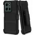 thumbnail image 3 of Encased Rugged Belt Case for Moto G Power 5G 2024, Full Body Protective Case with Tempered Screen Protector and Holster Clip (Black), 3 of 4