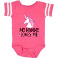 thumbnail image 3 of Inktastic My Nanny Loves Me Unicorn Girls Baby Bodysuit, 3 of 5