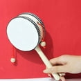 thumbnail image 1 of Hand Drum Monkey Rattle Wooden Musical Toy Chinese Traditional Instrument Early Education Percussion for Kids, 1 of 3