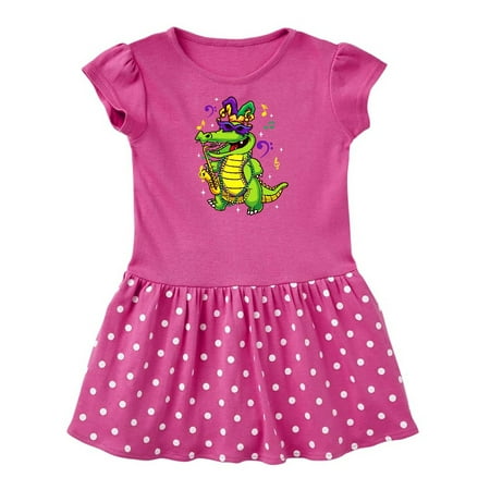 

Inktastic Mardi Gras Party Alligator Gift Toddler Girl Dress