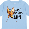 thumbnail image 4 of Inktastic West Virginia Girl- Butterfly Girls Long Sleeve Toddler T-Shirt, 4 of 5