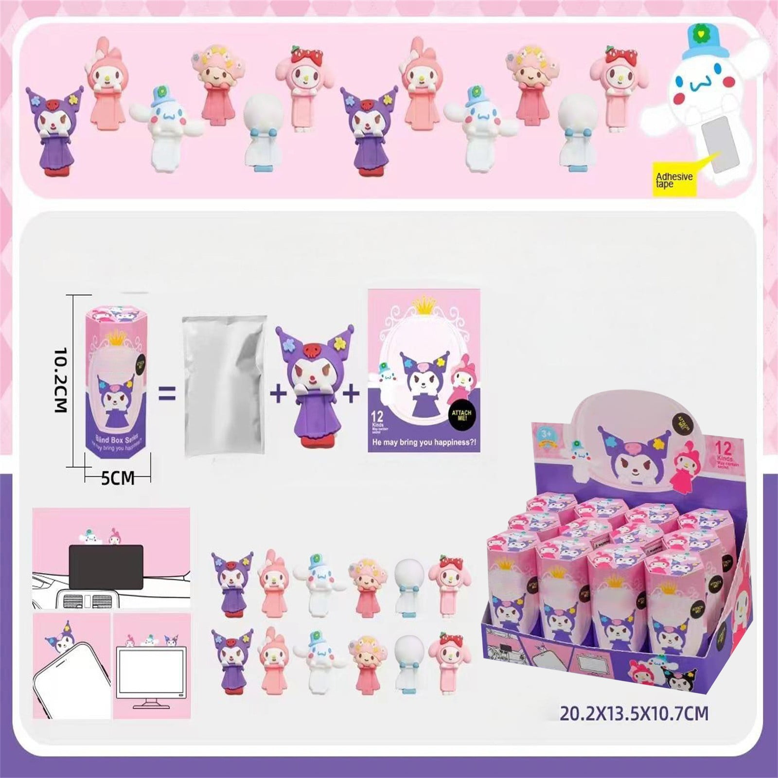 Hello Kitty Series Sonny Angel Hippers, Hello Kitty Figures Doll