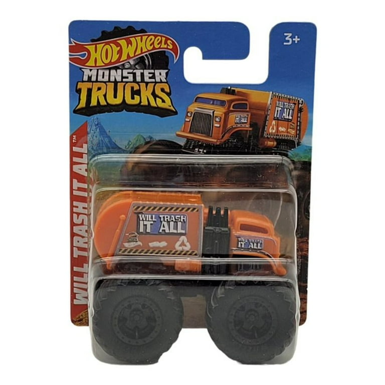Hot Wheels Monster Trucks 1 70 Scale Will Trash It All HFB96 Walmart