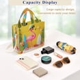 thumbnail image 4 of Corduroy Tote Bag for Women Shoulder Handbags Fashion Ladies Purses Satchel Messenger Bags A Pink Flamingo S, 4 of 8