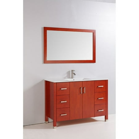 Vanity Bathroom Accessory Set - Legion Furniture 48-in. Single Bathroom Vanity Set with Faucet - Espresso