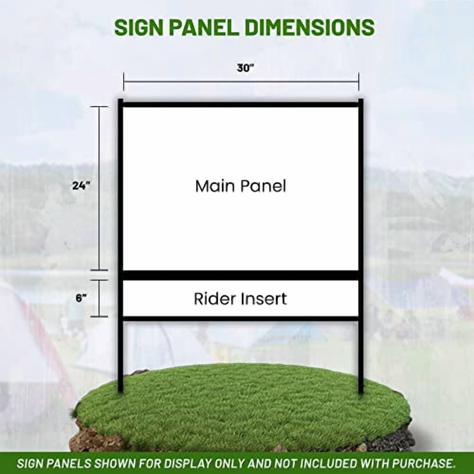 justsignframes Real Estate Yard Sign Stake Metal H Frame (1 Pack) - 24" x 30"