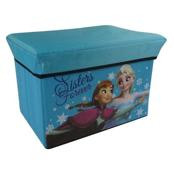 Officially Licensed Frozen Collapsible Storage Box Stool - Sisters Forever Blue