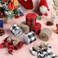 thumbnail image 4 of Christmas Gift Wrapping Plaid Burlap Ribbon Christmas Gingham Wired Ribbon for Christmas Tree Crafts Decoration, Floral Bows Craft,DIY, 4 of 9