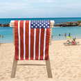 thumbnail image 3 of Evlmd 2 PCS Sand-Free Microfiber Beach Towel, 16" x 25", USA Flag Design, Quick Dry Lightweight Towel, Soft & Absorbent, Compact Travel Towel for Beach & Pool, 3 of 7