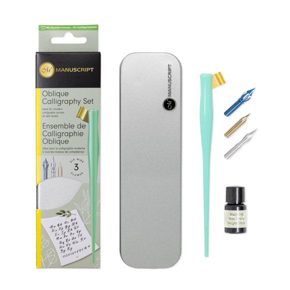 Set de pluma para caligrafía MANUSCRIPT Modern Oblique Mint