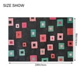 thumbnail image 4 of Yayeee Bath Rugs for Bathroom Floor Set of 2 Non Slip Fluffy Soft Absorbent Mat, Red Block Pattern, 4 of 7