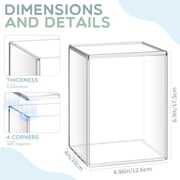 Acrylic storage box,Organizer Box ,Display Case for Collectibles Stackable,Clear Protective Case Compatible with Plush Doll(STANDING+Rectangle)