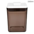 thumbnail image 1 of Food Sealed Storage Box Plastic Grain Jar Airtight Container Nut with Lid Snacks Milk Powder Airtight Container, 2300ml, Brown, 1 of 8