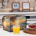 thumbnail image 6 of Yiaed Tropical Sunset Beach Scene Print Two Slice Bread Machine Cover, Universal Size Kitchen Appliance Cover for Bread Machine,Bread Machine Cover, 6 of 7