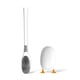 thumbnail image 2 of Soporte de cepillo de baño Lindo Silicone Fregador con mango largo Soporte de secado rápido Cepillos flexibles Accesorios de limpieza de baño Blanco seitruly HA059138-01, 2 of 7