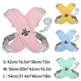 thumbnail image 2 of Dog Harness Vest Step-in Adjustable Padded Pet Chest Strap for Walking Training Breathable Nylon with Reflective Strip, Yellow Size M, 2 of 3