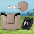 thumbnail image 6 of Haosy Bronze Brown Golf Mallet Putter Cover Strong Magnetic Leather Golf Club Headcover Closure, 6 of 7