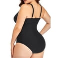thumbnail image 4 of Women's Plus Size One Piece Swimsuit V Neck Tummy Control Hollow Out Swimwears Bathing Suits, 4 of 9