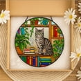 thumbnail image 4 of ViciArt Tabby Cat Glass Suncatcher – UV Printed Window Hanging, Cat Lover Decor, Houseplant & Bookshelf Design, 4 of 4