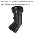 thumbnail image 5 of Uxcell IBC Tank Drain Drainage Tube 60mm Coarse Male to Female Thread Plastic Black, 5 of 5