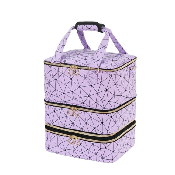 Cosmetic Bag Nail Polish Storage Organizer Holds 84 Bottles and Nail Lamp Removable Layer for Salons and Homes for Travel