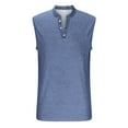 thumbnail image 4 of USNSM Mens Tank Tops Summer Solid Color V Neck Sleeveless Muscle Summer Athletic Shirts for Men Running Undershirts Tank Blue XXXL, 4 of 6