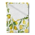 thumbnail image 2 of Nature Soft Flannel Fleece Throw Blanket, Exotic Lemon Tree Branches Yummy Delicious Kitchen Gardening Design, Cozy Plush for Indoor and Outdoor Use, 70" x 90", Fern Green Yellow White, by Ambesonne, 2 of 5