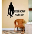 thumbnail image 1 of Living Room Art Feet Down Guns Up Letters Image Animal Hunting Hunter Man Gun Boys Men 10 X 20 Inches, 1 of 1