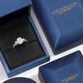 thumbnail image 5 of Gem Stone King 925 Sterling Silver Pink Lab Grown Diamond Ring Set with Moissanite (2.00 Cttw), 5 of 7
