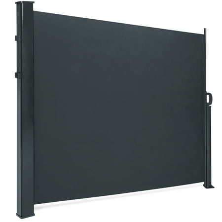 Best Awnings For Patios Best Choice Products 96-inch Indoor Outdoor Retractable Folding Side Awning Privacy Divider with Alloy Frame, Black ()