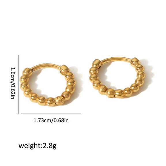 18K Karat Gold Plated Earrings for Women Twist Earrings 18k Gold Stainless Steel Jewelry for Her Birthday Gift