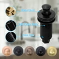thumbnail image 2 of Akicon Matte Black Garbage Disposal Air Switch Kit, Dual Outlet Sink Top Waste Disposal On/Off Push Button with Brass Cover, 2-1/2" Max Countertop Thickness, UL Listed, 2 of 5