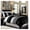 Black/Gray/White, variant on Loft 8-Piece Luxury Striped Comforter Set (California King, Burgundy/Coffee/Brown)