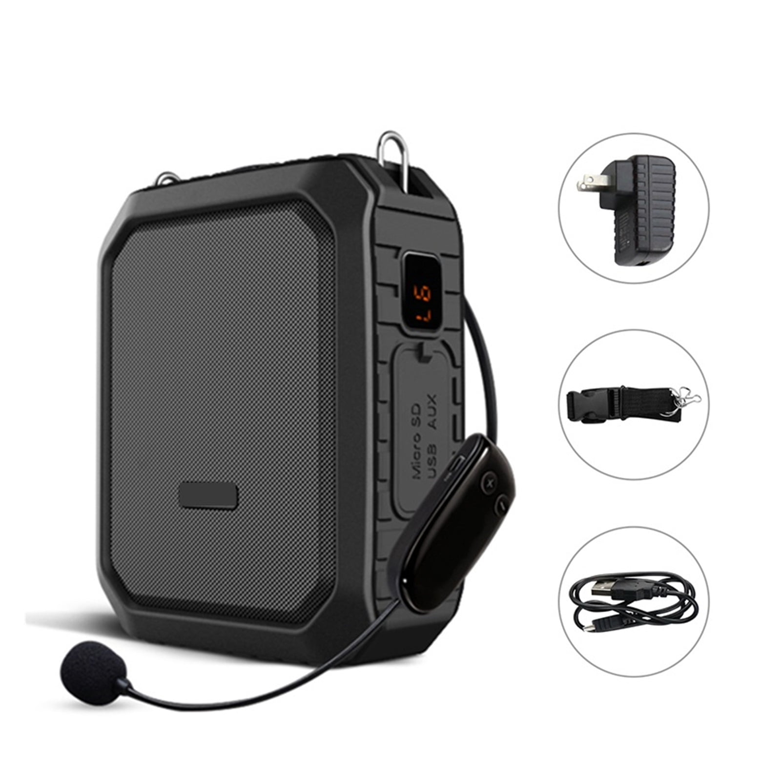 Portable Voice Amplifier With Wireless Microphone For Teachers IPX5 Waterproof Speaker 4400mAh Power Bank M800 ,Powerful Voice Amplifier
