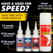 Starbond 2 oz. Thin, 2 oz. Medium, 2 oz. Thick CA Glue with 6 oz. Accelerator - Complete Viscosity Super Glue Kit for Woodworking, Hobby, Repairs