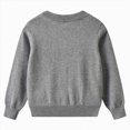 thumbnail image 5 of TOWED22 Girls' Cardigans Sweater School Uniforms Cotton Long Sleeve Lightweight Outerwear(Dark Gray,9-10 Y), 5 of 5