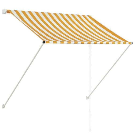 vidaXL Retractable Awning with Bradde Chain Sunshade Shelter for Patio Outdoor