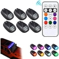 thumbnail image 3 of 6PC Solar-Powered Vehicle LED Strobe Light, Wireless LED Lights for Car, High Brightness Strobe Light with Remote Control, 3 of 5