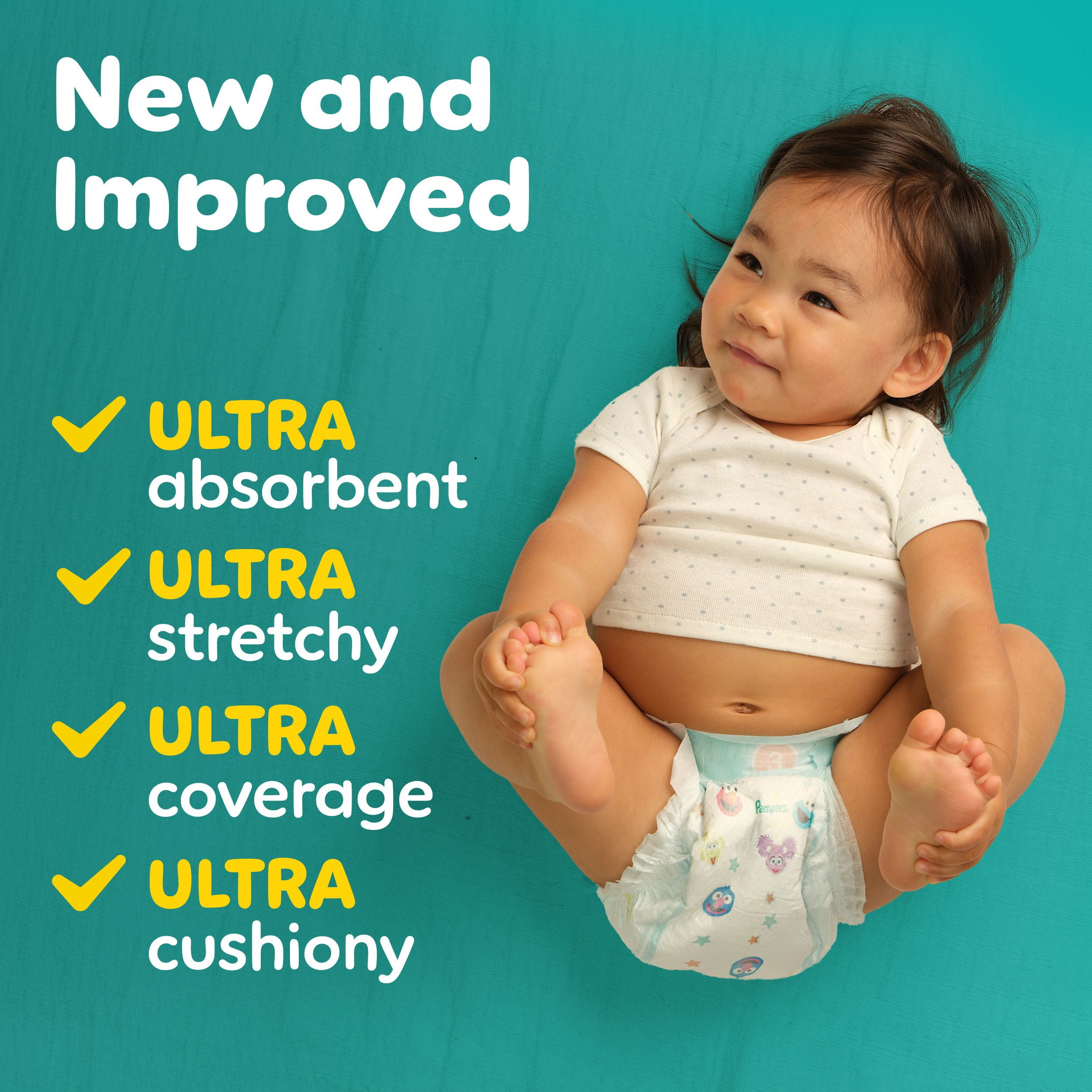 Pampers Baby Dry Ultra Diapers, Mega XL Diapers, Size 6 (23-44 lbs), 72 CT, Absorbent Disposable Diapers