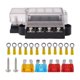 thumbnail image 1 of Caja de Fusibles de 4 1 en 4 Salidas, Bloque de Fusibles de Cuchilla de 32 V para Carrito Marino de Golf, 1 of 9