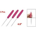 thumbnail image 2 of Unique Bargains 3 Pcs Fuchsia Nonslip Grip Metal Needle Sewing Awl Hand Stitcher Tool, 2 of 2